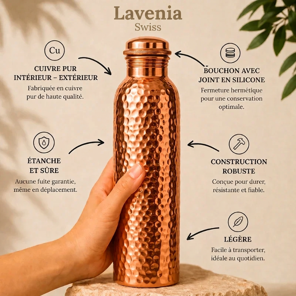 Gourde en Cuivre Lavenia™ 800 ML